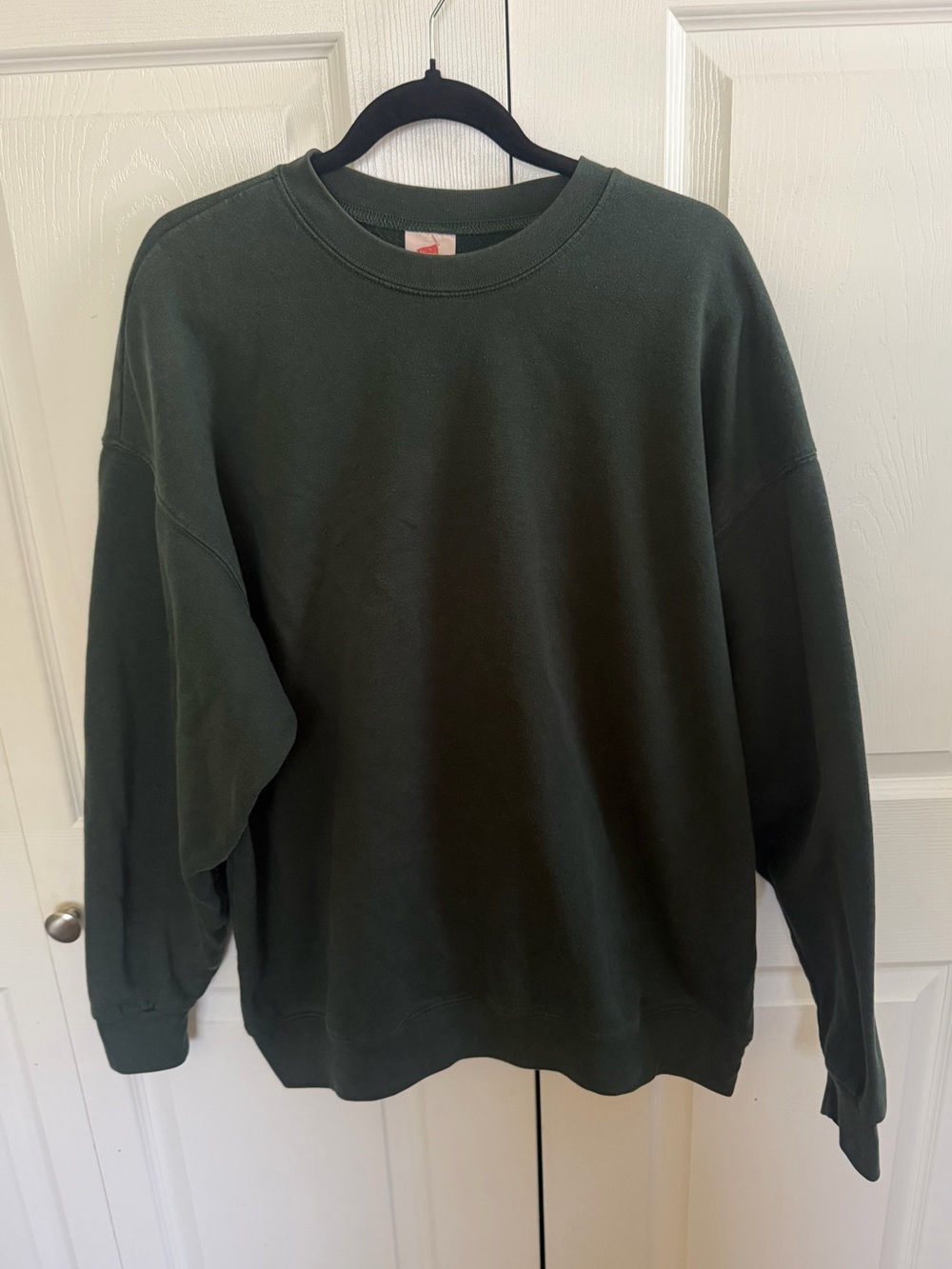 5 for $25! Hanes Women's Dark Green Crewneck Sweatshirt